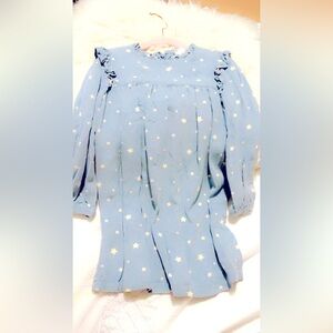 GAP Blue Star Print dress, Size XS 4-5 years